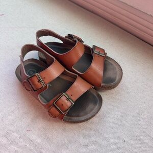 Cat & Jack Brown Double-Buckle Kids Sandals
